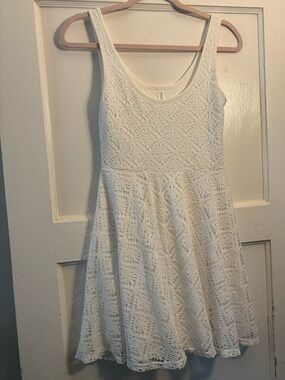 Aeropostale White Crochet Tank mini dress